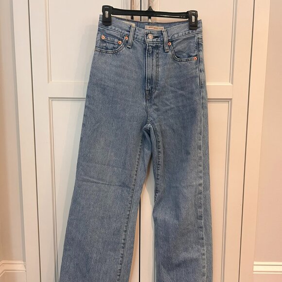 Levi Ribcage Wide Leg Denim, sz 25 - Picture 1 of 4